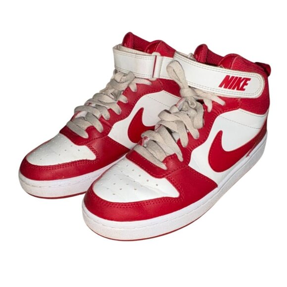 Nike Other - Nike Court Borough Mid 2 Sneakers-Red/White-Size 5.5Y-GUC